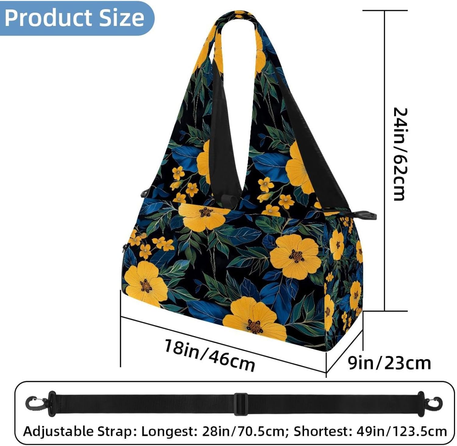 Gym Bag for Women, Galaxy Space Yoga Mat Bag with Shoe Compartment, Sport Yoga Gym Bag with Yoga Strap, Carryall Yoga Tote Bag