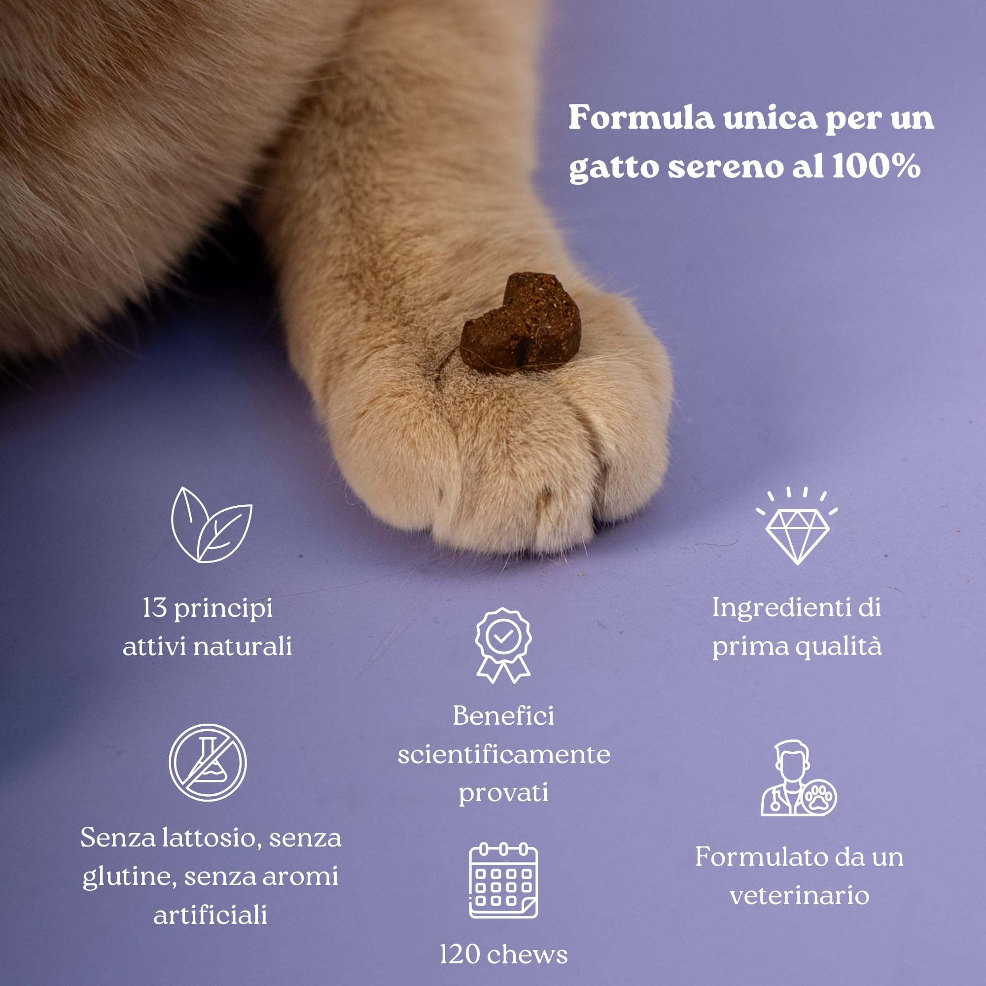 Weloca Anti-Stress Gatto - Anti marcatura urinaria, Anti graffio, lenitivo Contro i Problemi comportamentali del Gatto - 13 principi Attivi Naturali - Calmante Gatto - Imballaggio Francese
