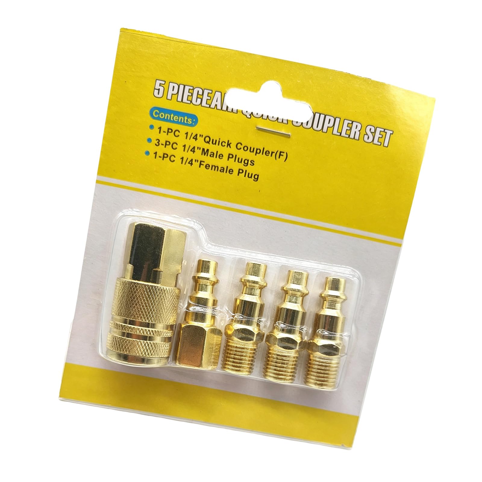 Zxfdsfdbnm Women's A 5Pcs 1 / 4Inch Threaded Quick Connector Dapter Couplings Replacement For Pneumatic Compressor Ccessories Industrial Quick Separate Clip