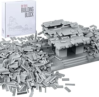Lekebaby Classic 1500 Pieces Building Bricks Kit Basic Brick Set Classic Colors for Kids Creative Play, Compatible with All Major Brands, Gifts Educational Toy for Boys Girls 6 Years Old and Up(Gray)