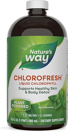 Nature's Way Chlorofresh, clorofila líquida, apoya la desintoxicación saludable de la piel y el cuerpo*, suplemento desodorante interno*, apoya las