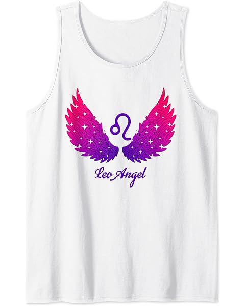 Leo Angel Zodiac Sign with Angel Wings Leo for Women Tank Top