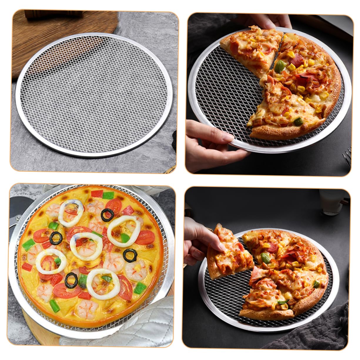 Qukaim Roestvrij Staal Pizza Pan Rvs Ronde Pizza Pan Tray