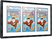 Vista 39 de Poster Palooza Marco de cómic con paspartú para 2 cómics CGC, CBCS o PGX Graded Comics – Marco de cómic negro para cómics de 8.125 x 13 pulgadas