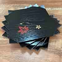 【未使用】漆塗り　折敷　お膳　木製　もみじ柄　10枚 未使用】漆塗り 折敷 お膳 木製 もみじ柄 10枚 Amazon.co.jp: 漆