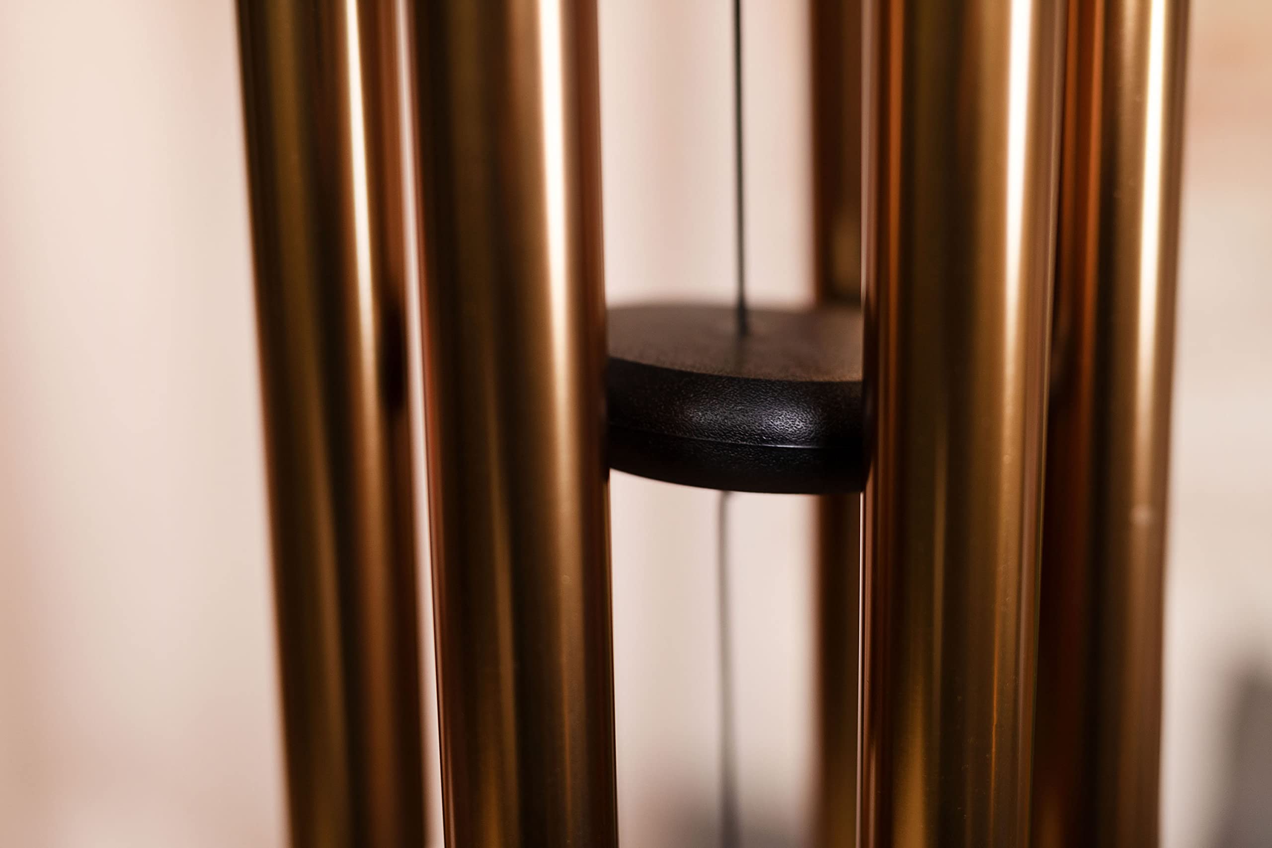 Sonic Energy Moon Meditation Chime – 110 cm, Bronze – Windspiel mit 6 Klangstäben, 432 Hz – Dekoration für Innen- und Außenbereich (MMC44B)