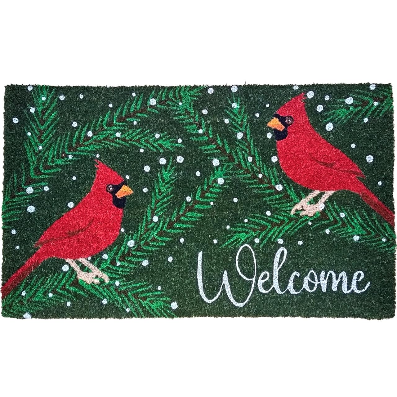 Briarwood Lane Cardinals in Snow Coir Doormat