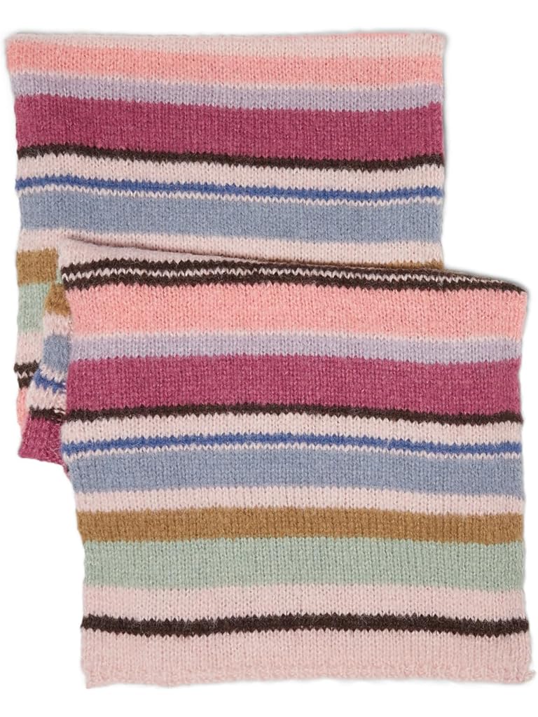 Pink Michael Stars Striped Scarf