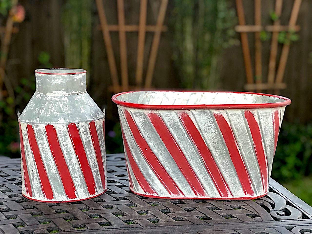 Amazon.co.jp: ビンテージ ミルク缶 水差し 花瓶 プランター 素朴な