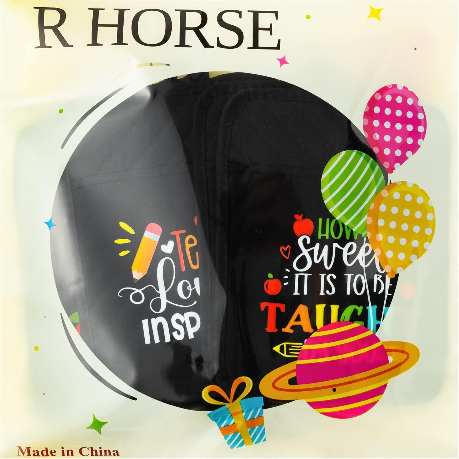 HORSE 6個 ポットホルダー ポケット付き 面白い先生への感謝のギフト ありがとう 先生のポットホルダー 【ロングキッチンコットンオーブングローブ】 キッチンホットパッ