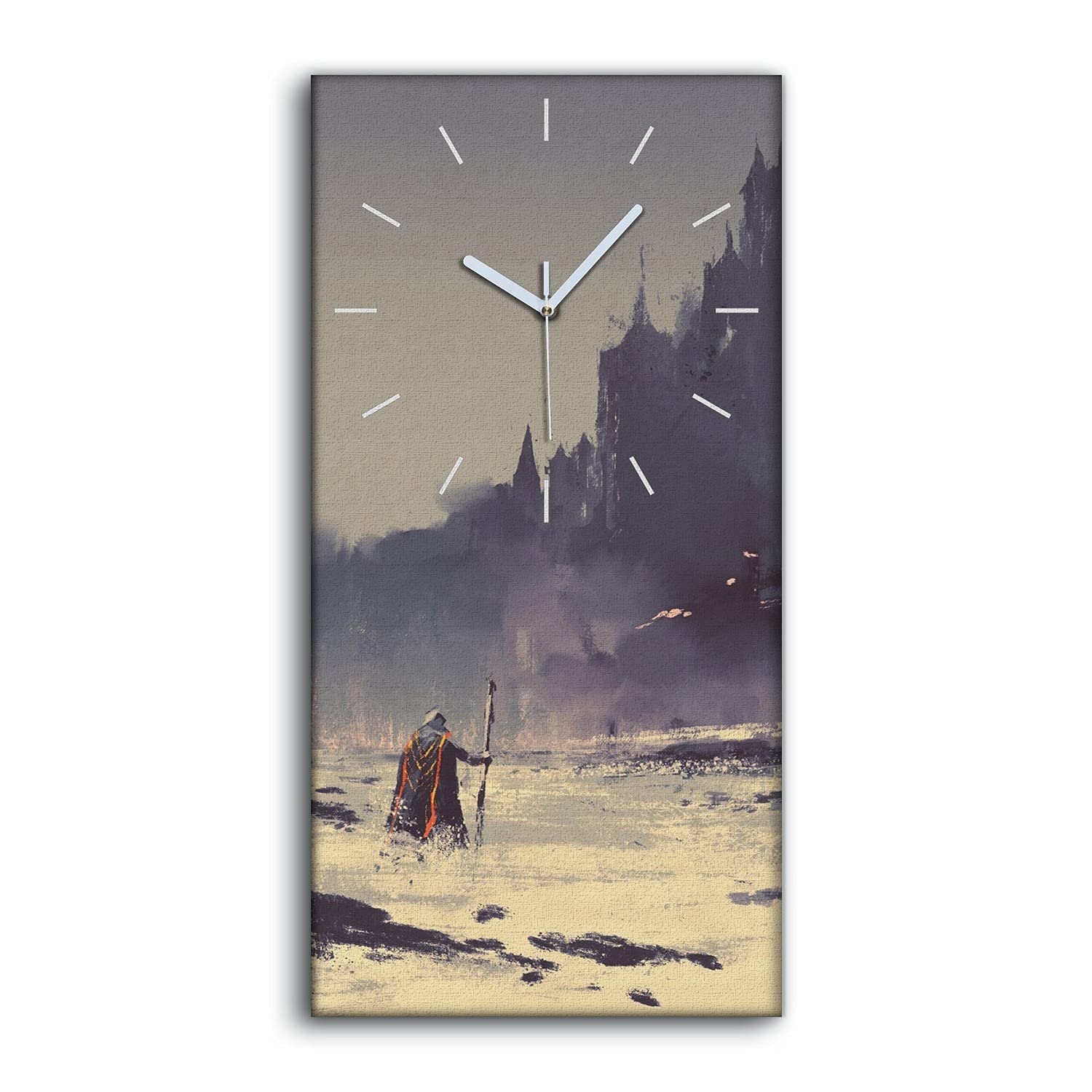 Horloge sur Toile sans tic tac en Silence pour Salon et Chambre 30x60cm