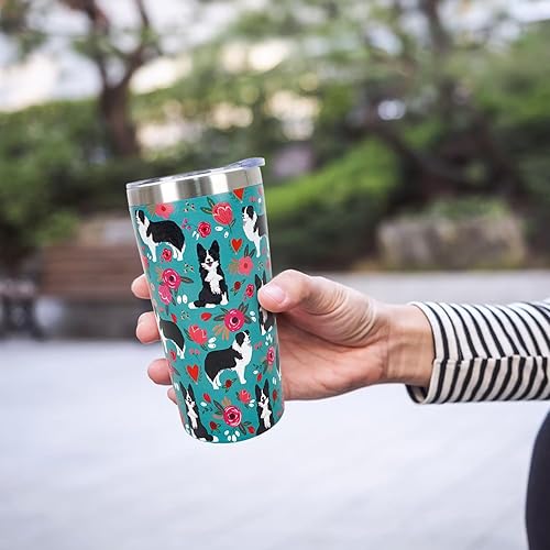 Miniatura 6 de Gezibrw Border Collie Regalos para mujeres, lindo vaso de café para mujer, taza de café para mujer, taza de viaje Border Collie de acero inoxidable