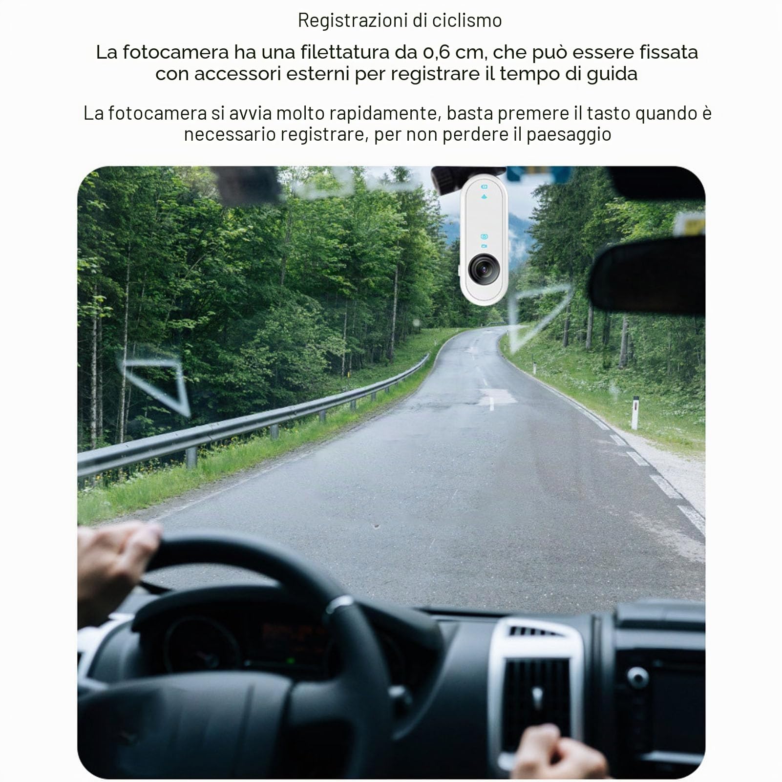 Videocamera per Vlogging WiFi 1080P, POV a Mani Libere Mini Action Camera Stabilizzazione EIS, Montaggio Magnetico Ovunque Mini Body Camera per Moto [con Copertura in Silicone