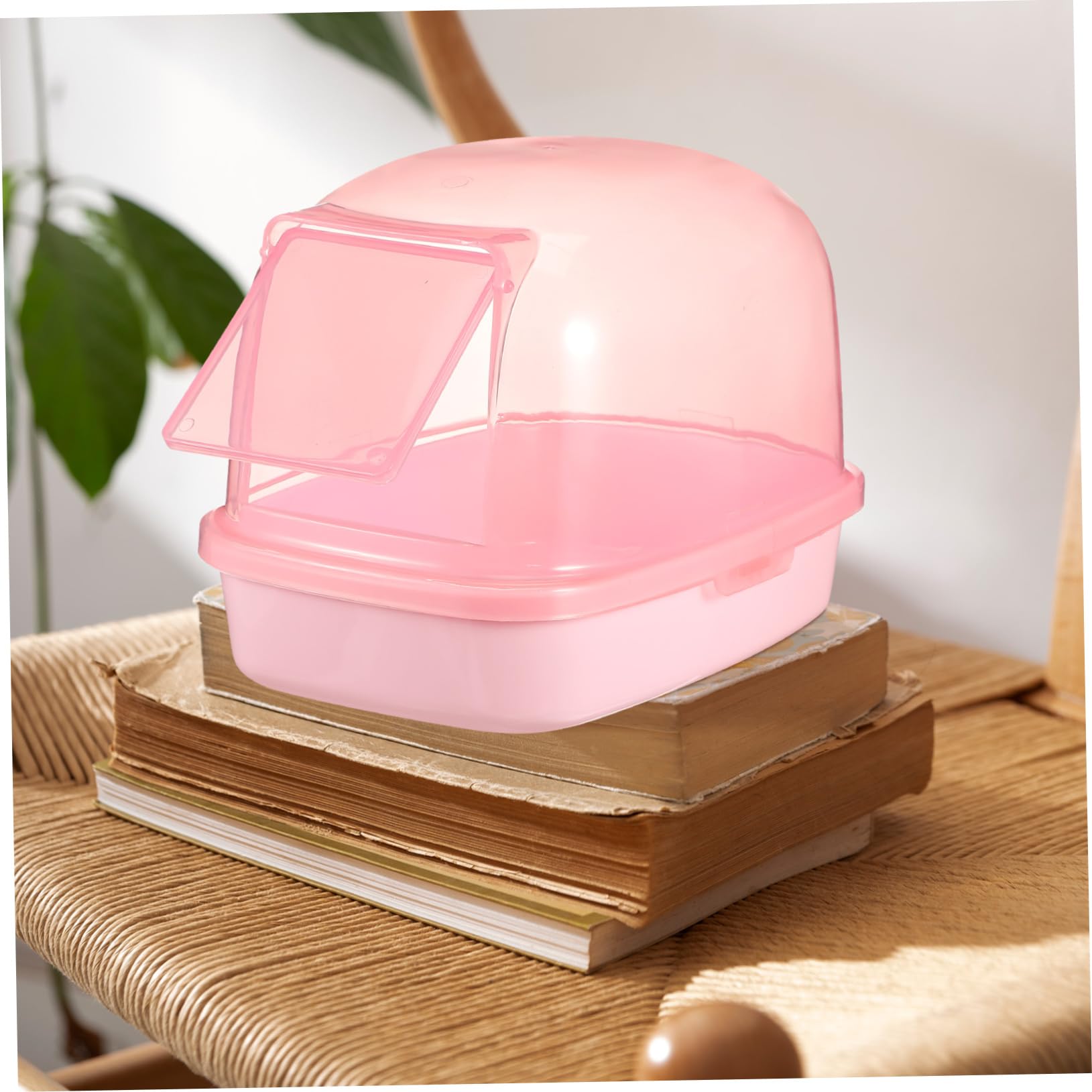 WOONEKY Chinchilla Sand Bath House for Pets Plastic Hamster Bathtub with Smooth Edges for Safe Bathing and Playing for Gerbils Hedgehogs and Dwarf Hamsters - Image 4