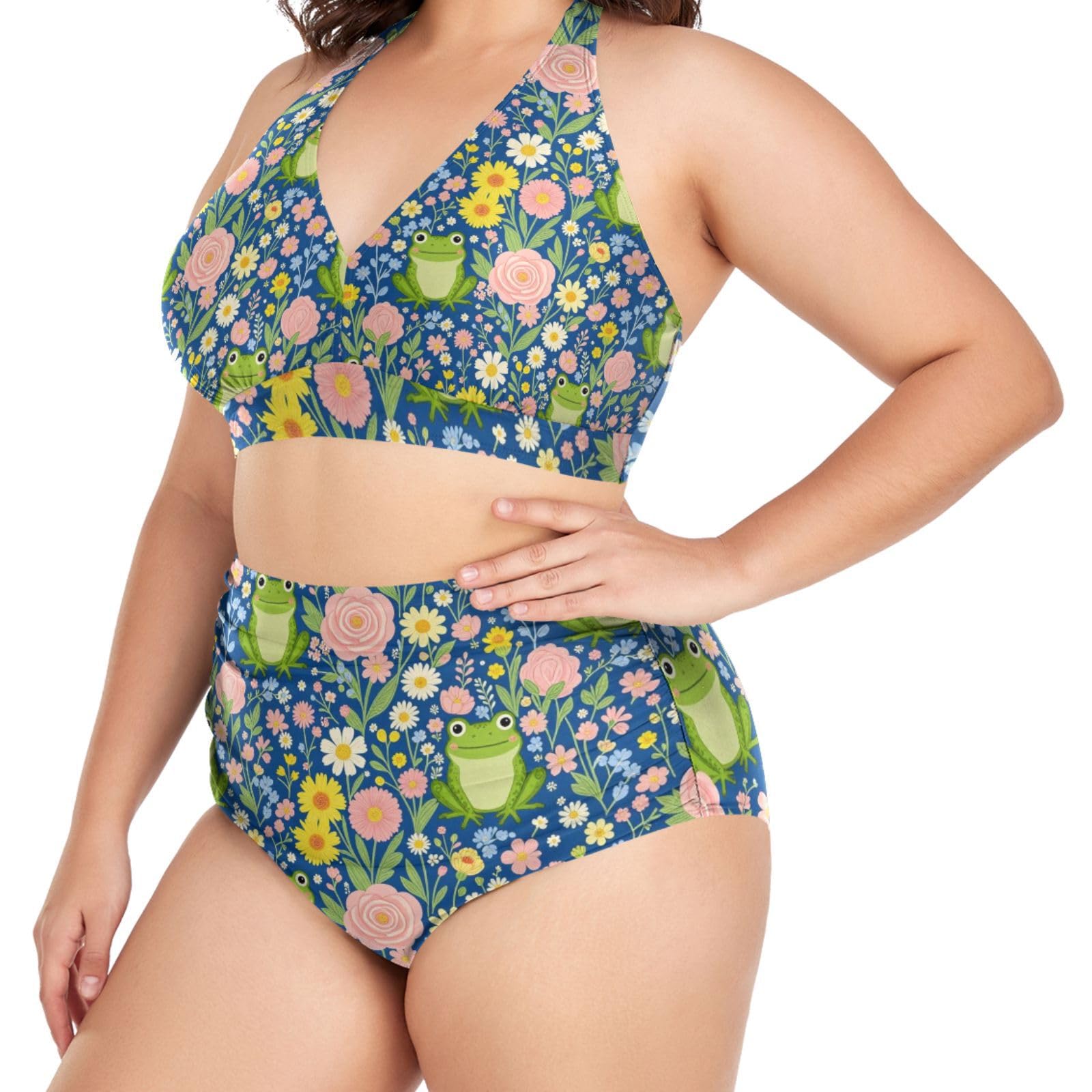 FRODOTGV Trajes de baño femeninos de talla grande L-4XL