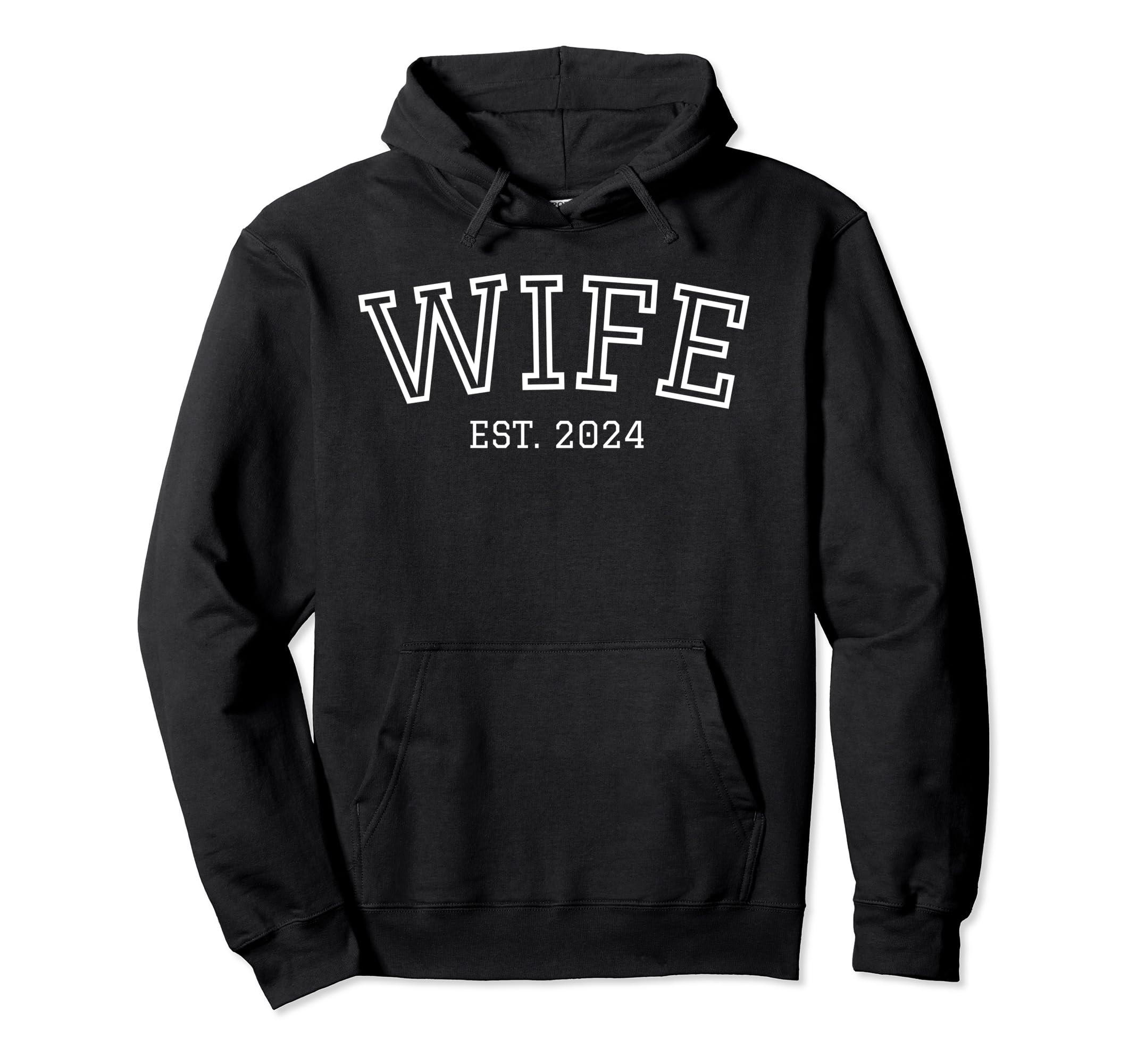 Wife Husband Family Matching Marriage StoreTeeWife Est. 2024 Matching Wedding Married Couple, Bride Pullover Hoodie