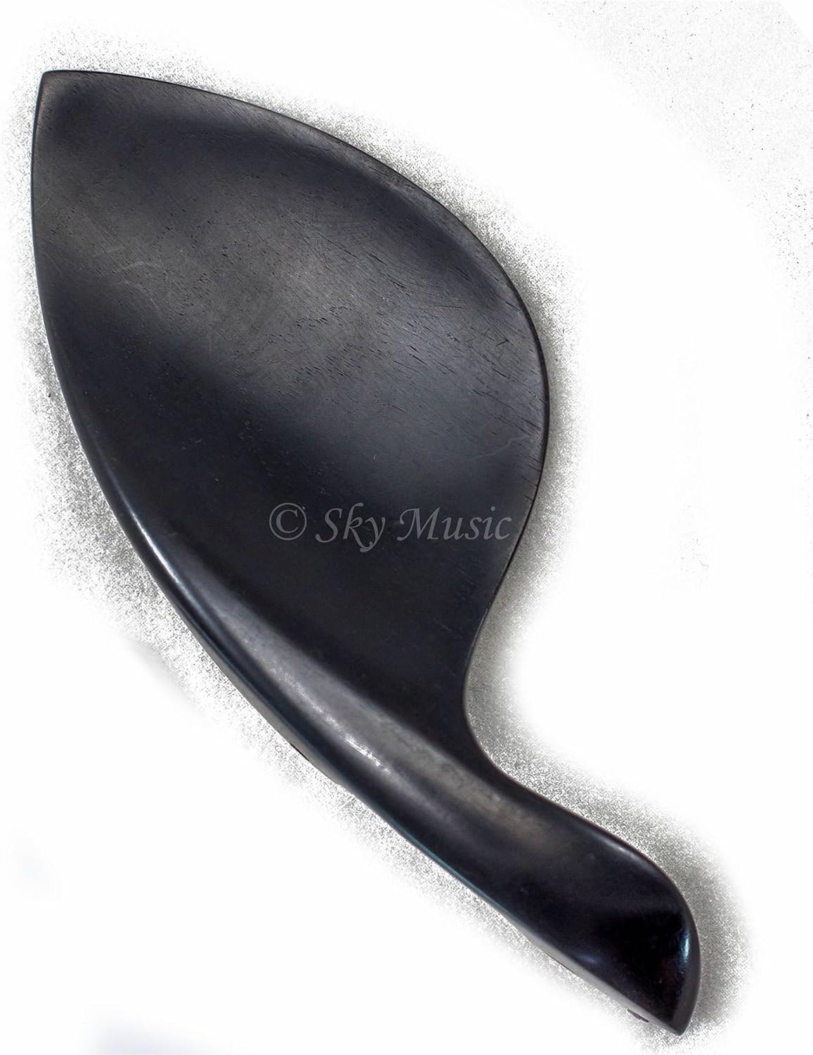 Ebony Violin Parts Set 4/4 Black Shell Inlay Tailpiece Endpin Peg Chinrest White Dots
