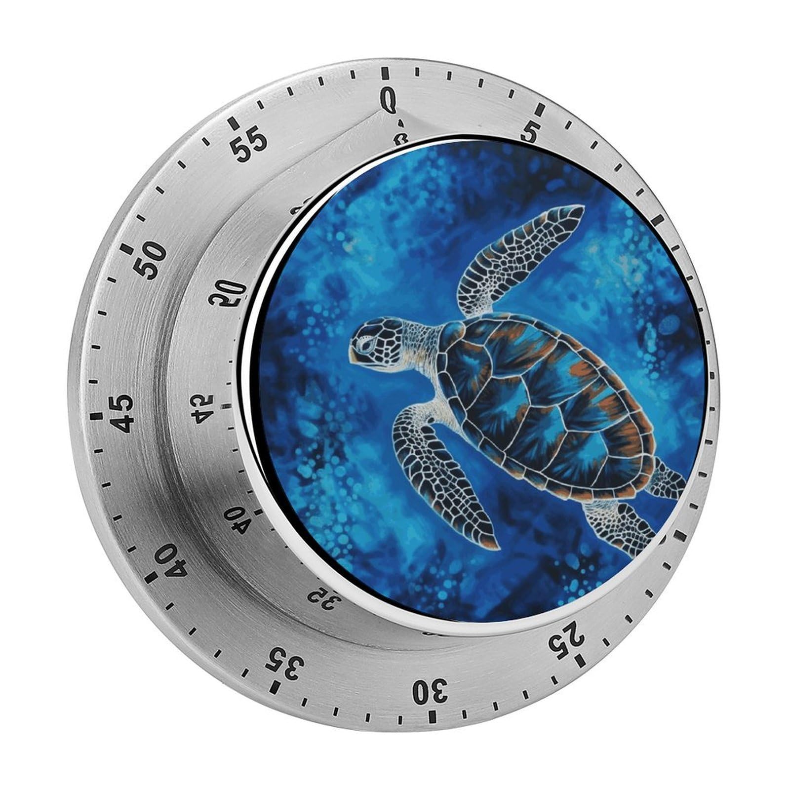 Adfgyerh Style Sea Turtle-Blue Timer For Cooking, Kitchen Timer Magnetic No Batteries Required, Mechanical Timer With Loud Alarm, For Fitness Baking Exercise Oven