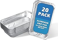 Vista 11 de SafBbcue Char-Broil The Big Easy 2425514W12 - Bandeja de grasa de aluminio para parrilla de aluminio, recolectores de grasa de papel de aluminio