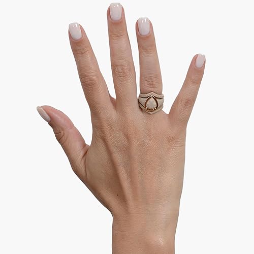 Miniatura 4 de Rinfit Anillos de silicona para mujer, anillos de compromiso o promesa para ella, alianzas de boda de silicona para mujer, pera de silicona con