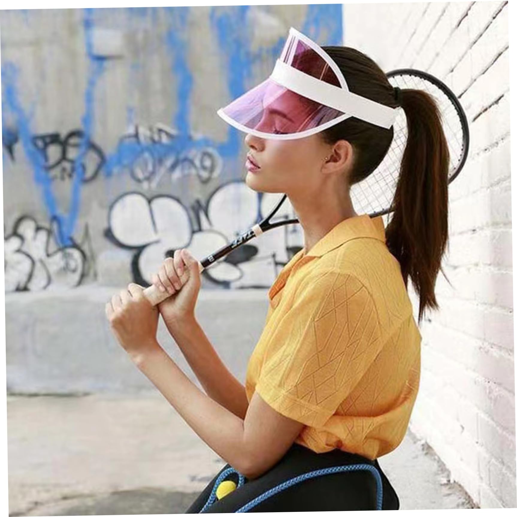 8 Uds. Viseras de plástico para Mujer, Visera Deportiva de Verano para Pub, Golf, Visera de neón para Exteriores de los años 80, Accesorios para Disfraces, Juego de Recuerdos de Fiesta