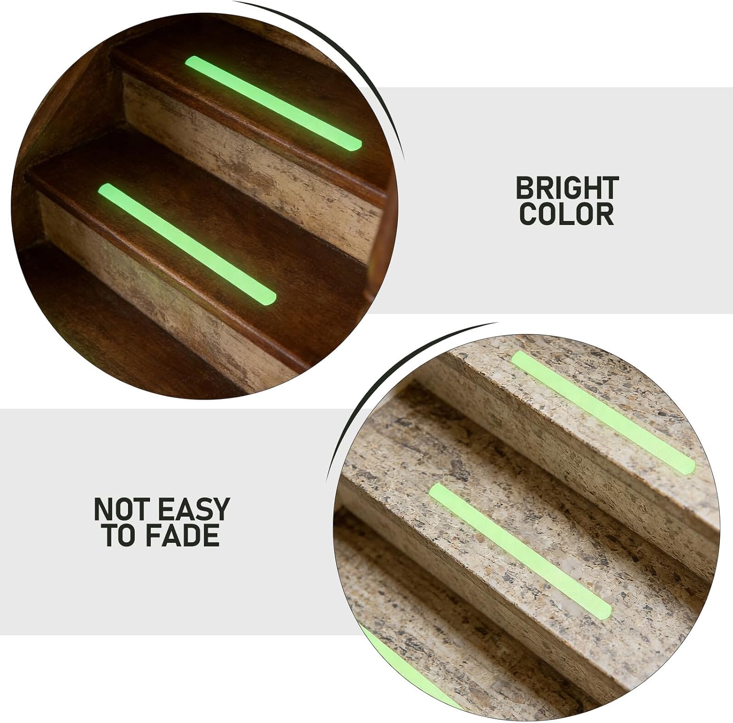24pcs Night Luminous Peva Anti-skid Safety Tape Non-slip Stair Treads Adhesive Grip Strips for Indoor Outdoor Use