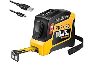 PREXISO 2-in-1 Digital Measuring Tape with Metric & Inches Option and Pythogorean Calculation