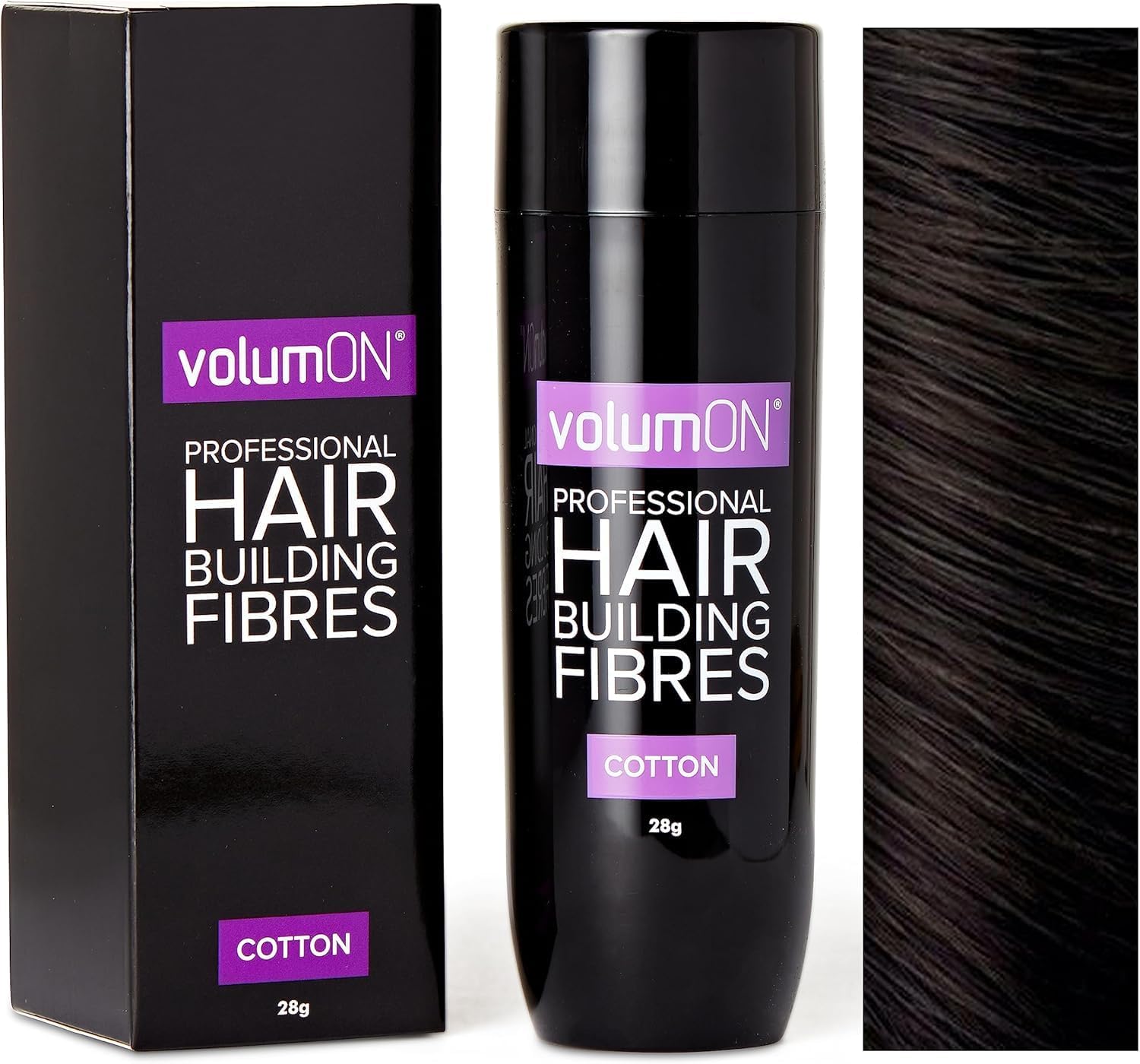 Professional Hair Building Fibres- Hair Loss Concealer- COTTON- 28g- Get Upto 30 Uses- CHOOSE FROM 8 HAIR SHADES COLOURS (Dark Brown)