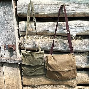 未使用美品　HAVERSACK Amazon.com: Exos Waxed Canvas Haversack, Bushcraft Shoulder Bag