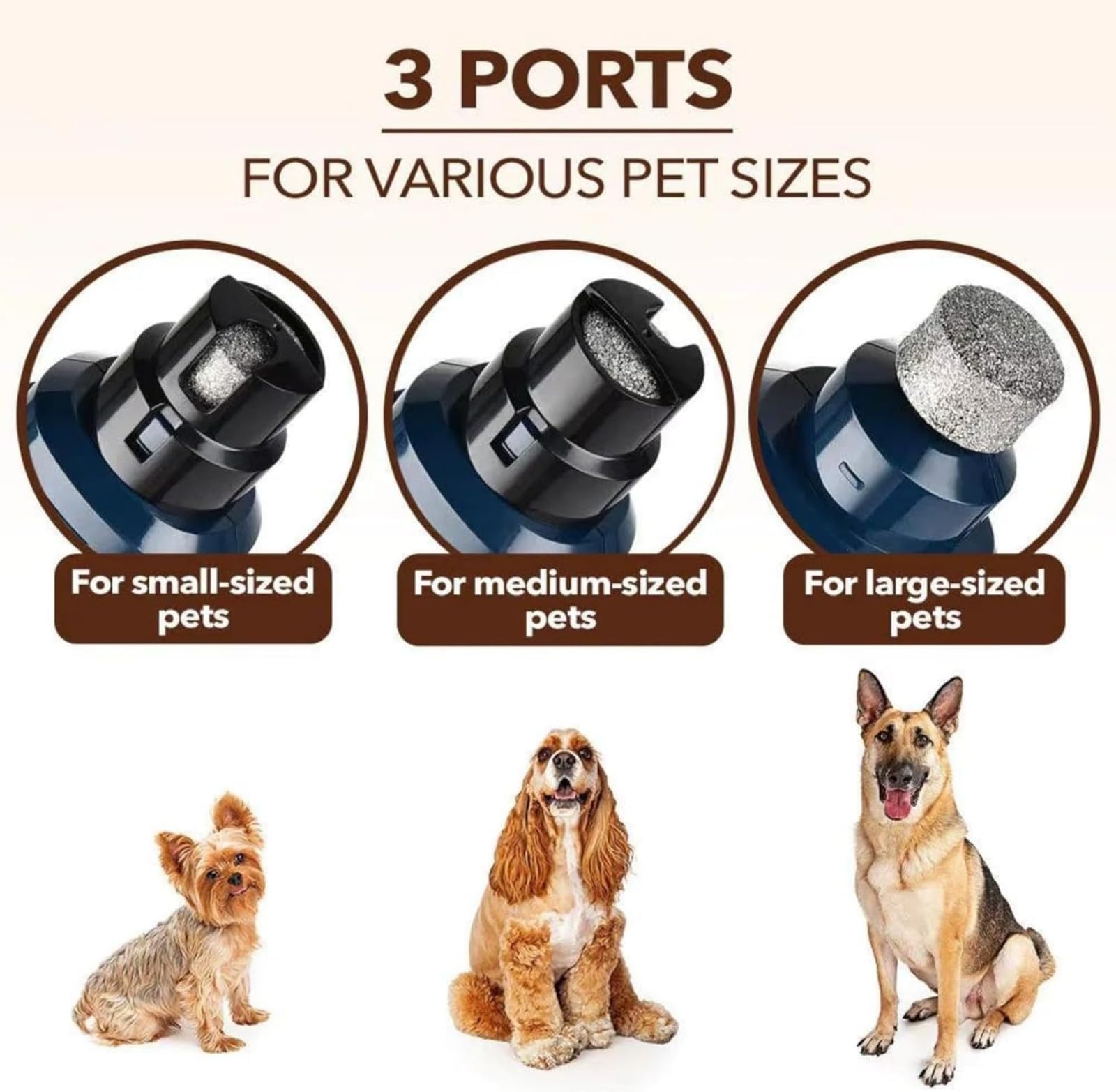 Molinillo de uñas recargable para mascotas, carga USB, bajo ruido, 2 velocidades, luz LED, lima eléctrica de uñas para perros, gatos, mascotas grandes y pequeñas