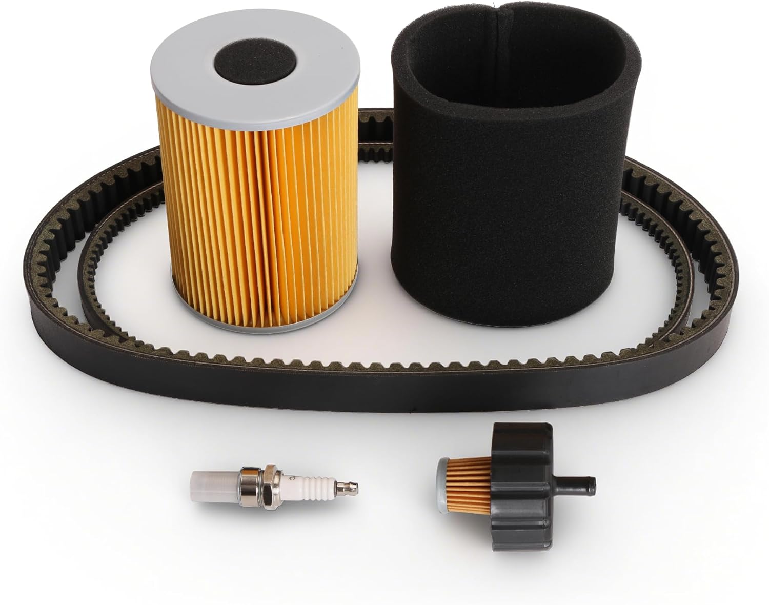 Tune Up Kit Drive Start Belts, Air Filters, Fuel Filter, Spark Plug Compatible with Yamaha G2 G5 G8 G9 G11 Golf Cart 1985-1995 Replace OE# J38-14450-00 J10-14417-01