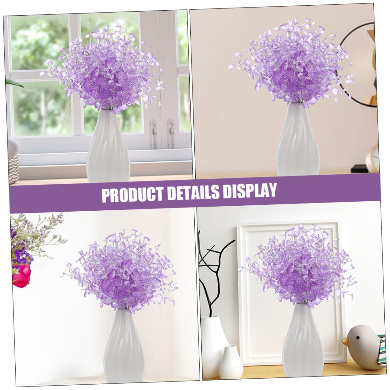 Künstliche Acrylperlen Blumen Wasserabweisende Dekozweige in Realistische Künstliche Blumenarrangements für Tischdekoration DIY Bastelblumen für Zuhause Büro