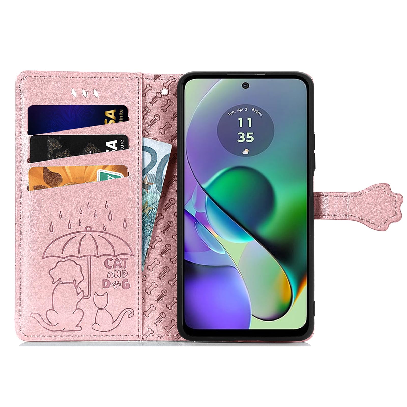 Estojo Cht Para Motorola Moto E7 Flip Case Capa Couro Premium Gravação