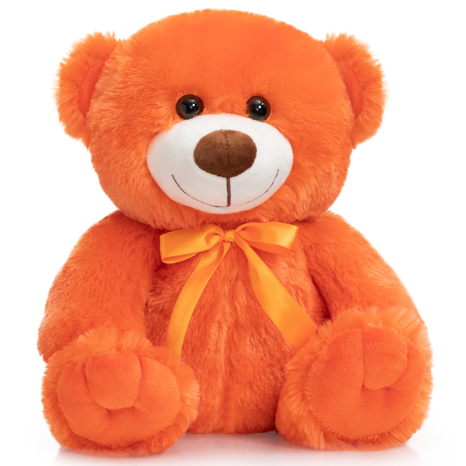 Super Color Teddy Bear Stuffed Animals Plush Toy for Children Girlfriend Family Congratulations Baby Shower Birthday Orange 14 inch