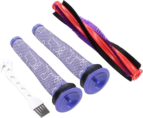 ApplianPar Juego de rodillos y filtros de cepillo de 8.858 in compatible con aspiradora inalámbrica Dyson DC59 V6 Animal
