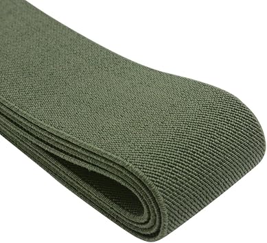 Strapcrafts 2-Inch Wide by 2-Yard Colored Double-Side Twill Elastic Band-Army Green 11070