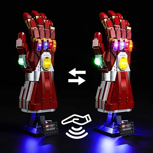 Vista 9 de BRIKSMAX Kit de iluminación LED para LEGO-76223 Nano Gauntlet – Compatible con el modelo de bloques de construcción Lego Marvel, no incluye el juego