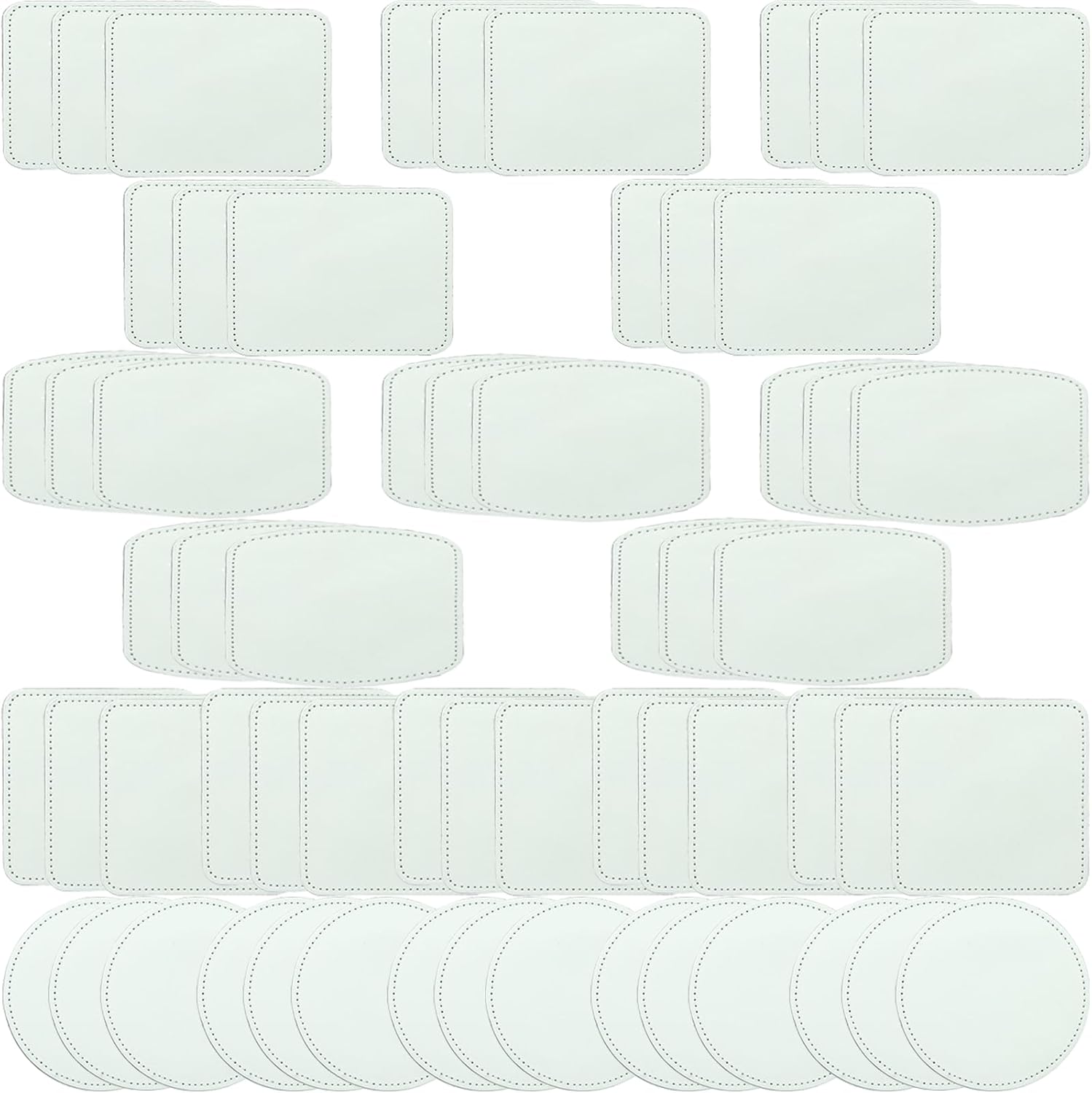 Amazon.com: iFForce 60 Pcs Full Sublimation Blank Leatherette Patches ...