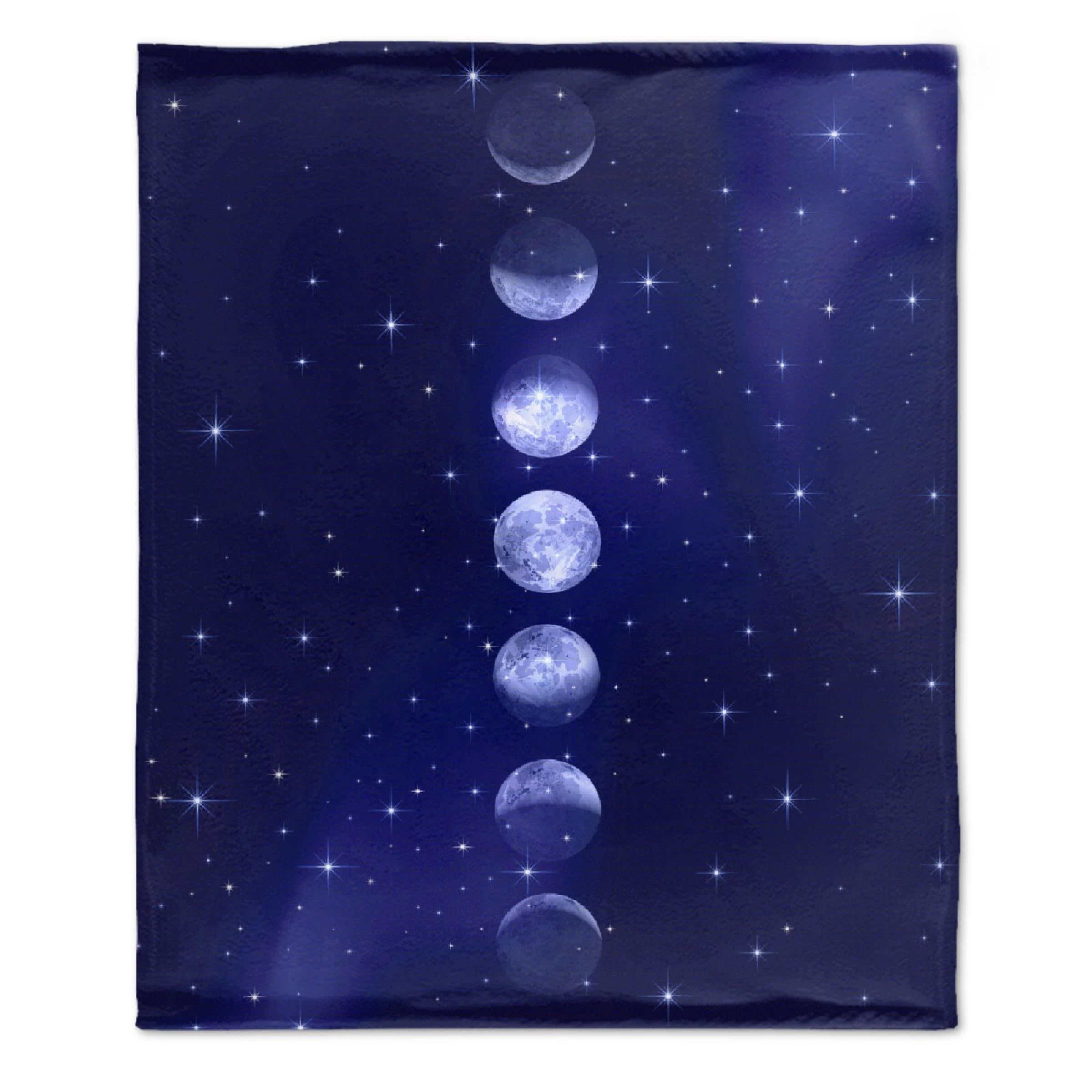 Todeyya Lunar Eclipse Moon Phases Blanket Gifts - ?Super Soft Flannel Fleece Blanket, Lightweight Microfiber Cozy Plush Blanket for Couch L 80