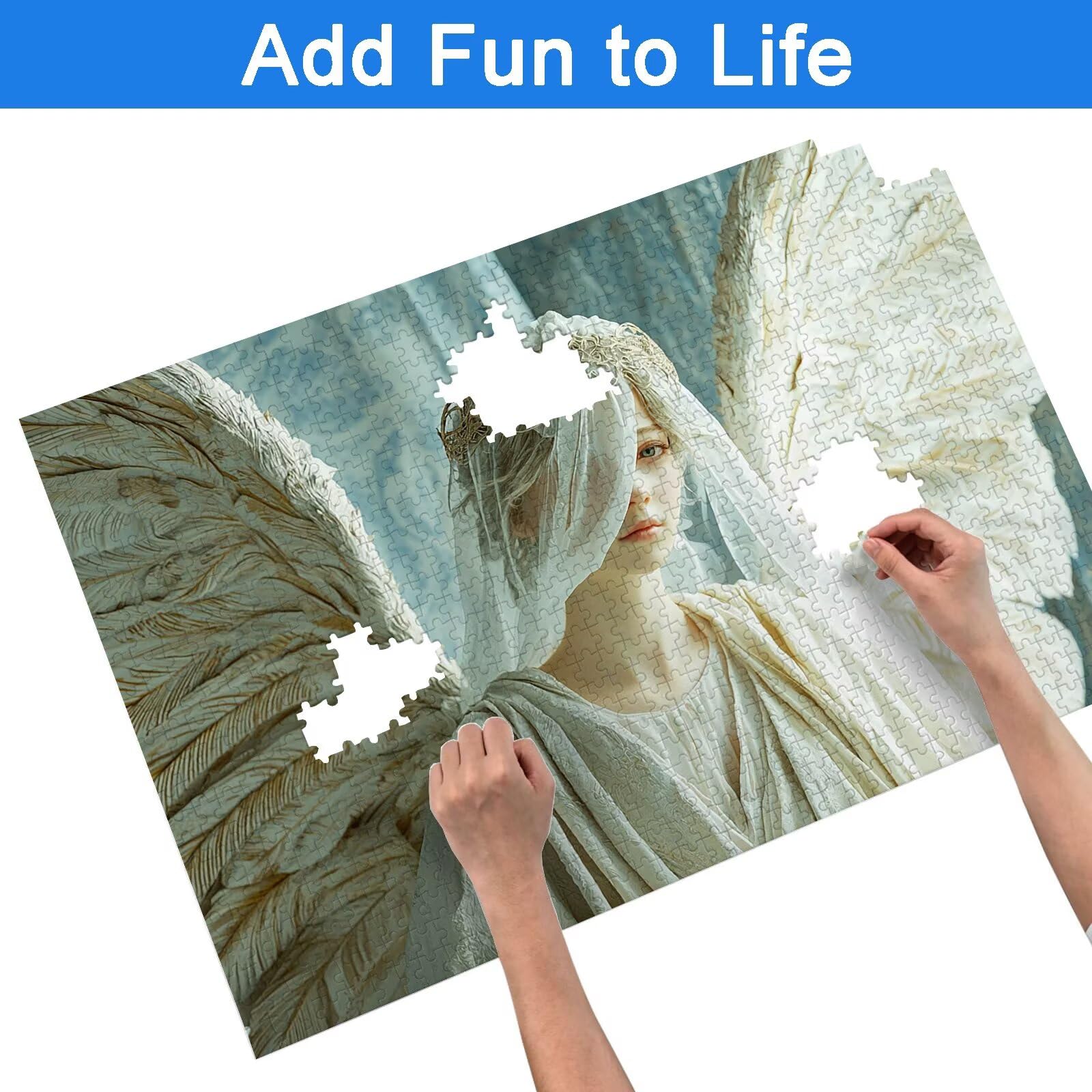 Puzzle 5000 Pezzi Angelo, Puzzle Donna 5000 Pezzi Arte per Adulti e Bambini, Misura: 156.5x105.5 cm, Puzzles Legno per Adulti con Squisita Scatola di Imballaggio, Idea Regalo Donna, Regalo Uomo, -8557