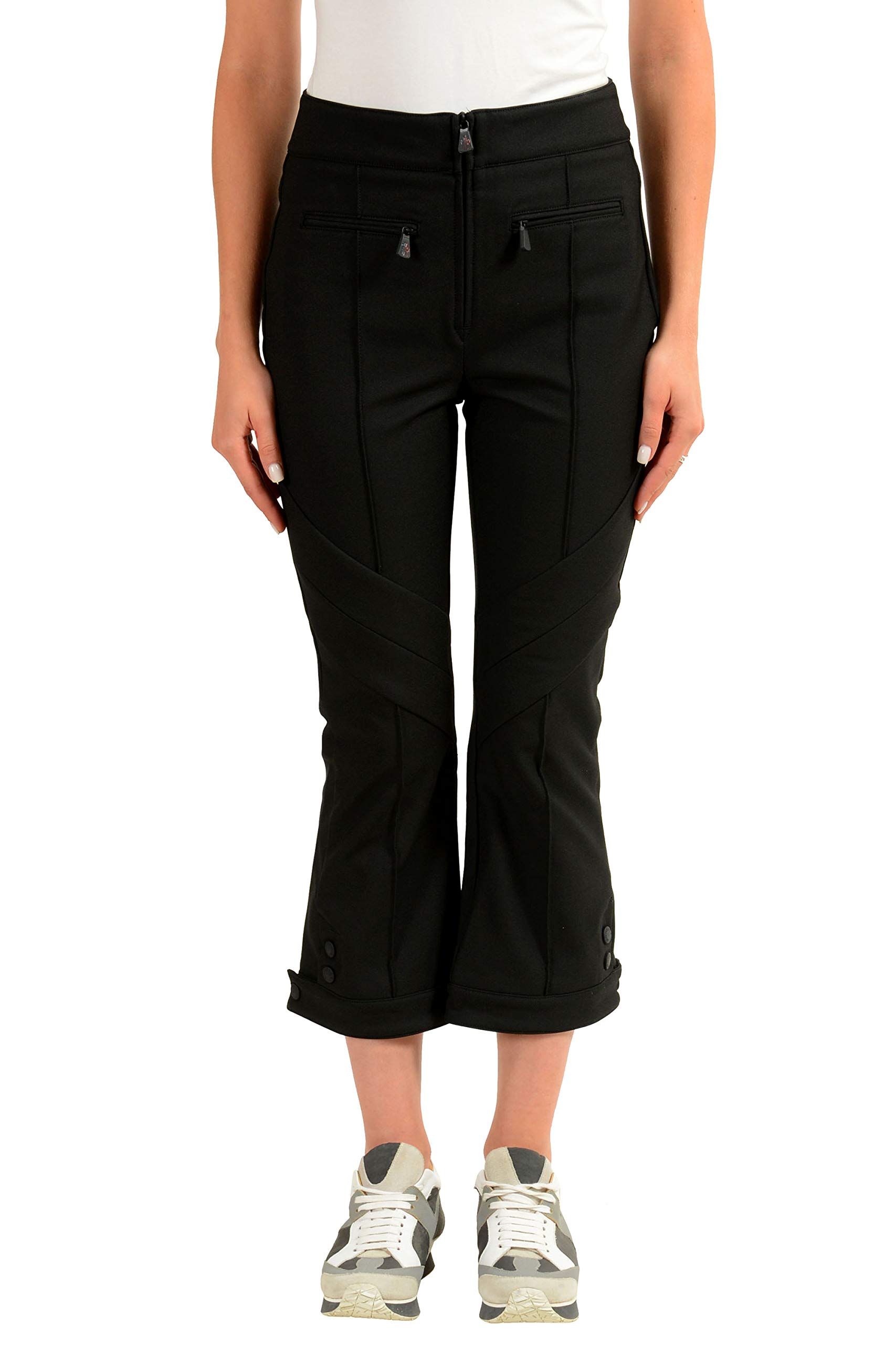 Moncler Womens Black Winter Cropped Pants US 6 IT 42