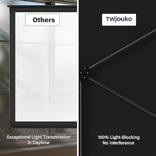 Miniatura 6 de Pantalla de proyector portátil con soporte, pantalla de proyección de 80 pulgadas, trípode de PVC con funda de transporte para noche de cine