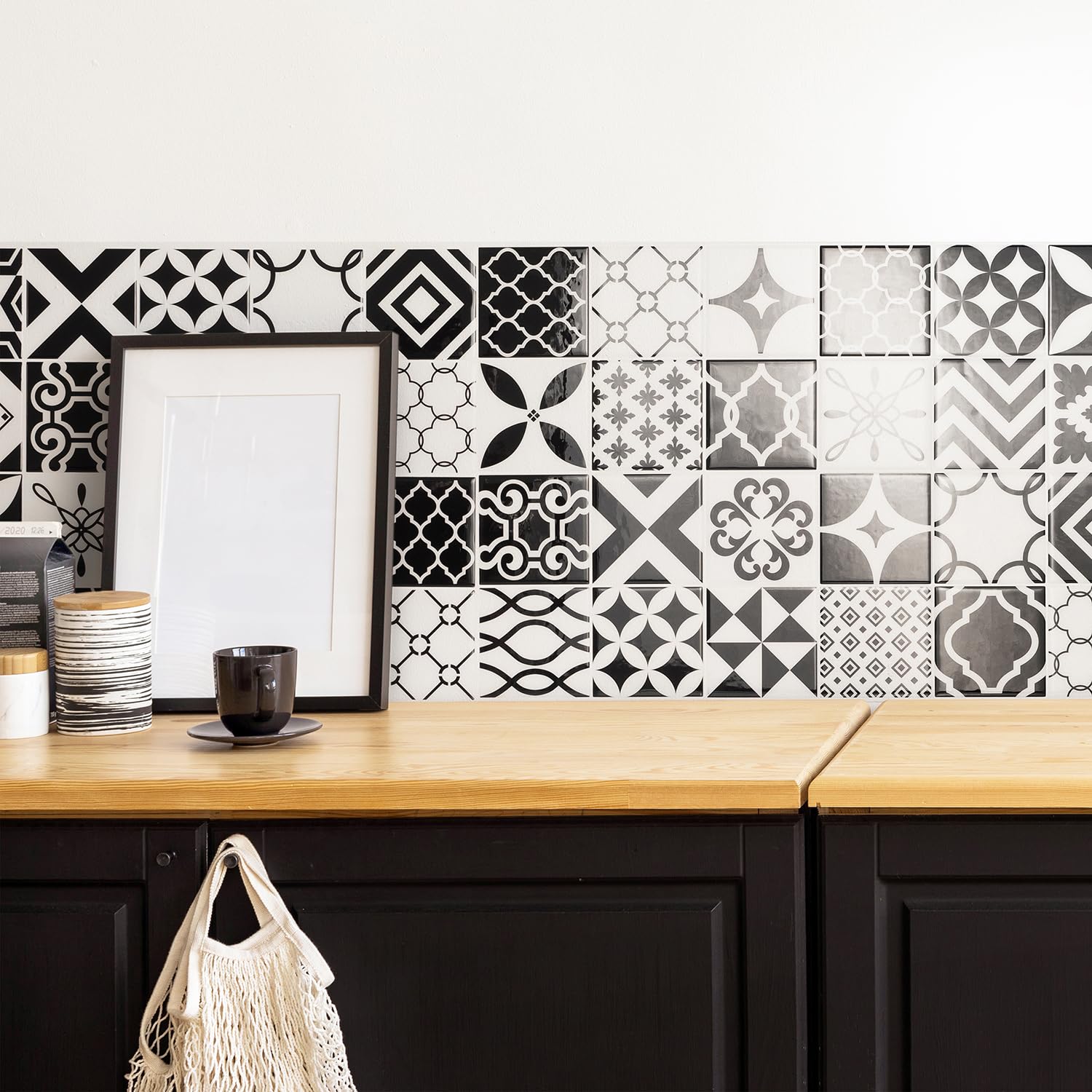 Smart Tiles Piastrelle Adesive 3D Per Cucina E Bagno Zellige Beige 5 Mattonelle