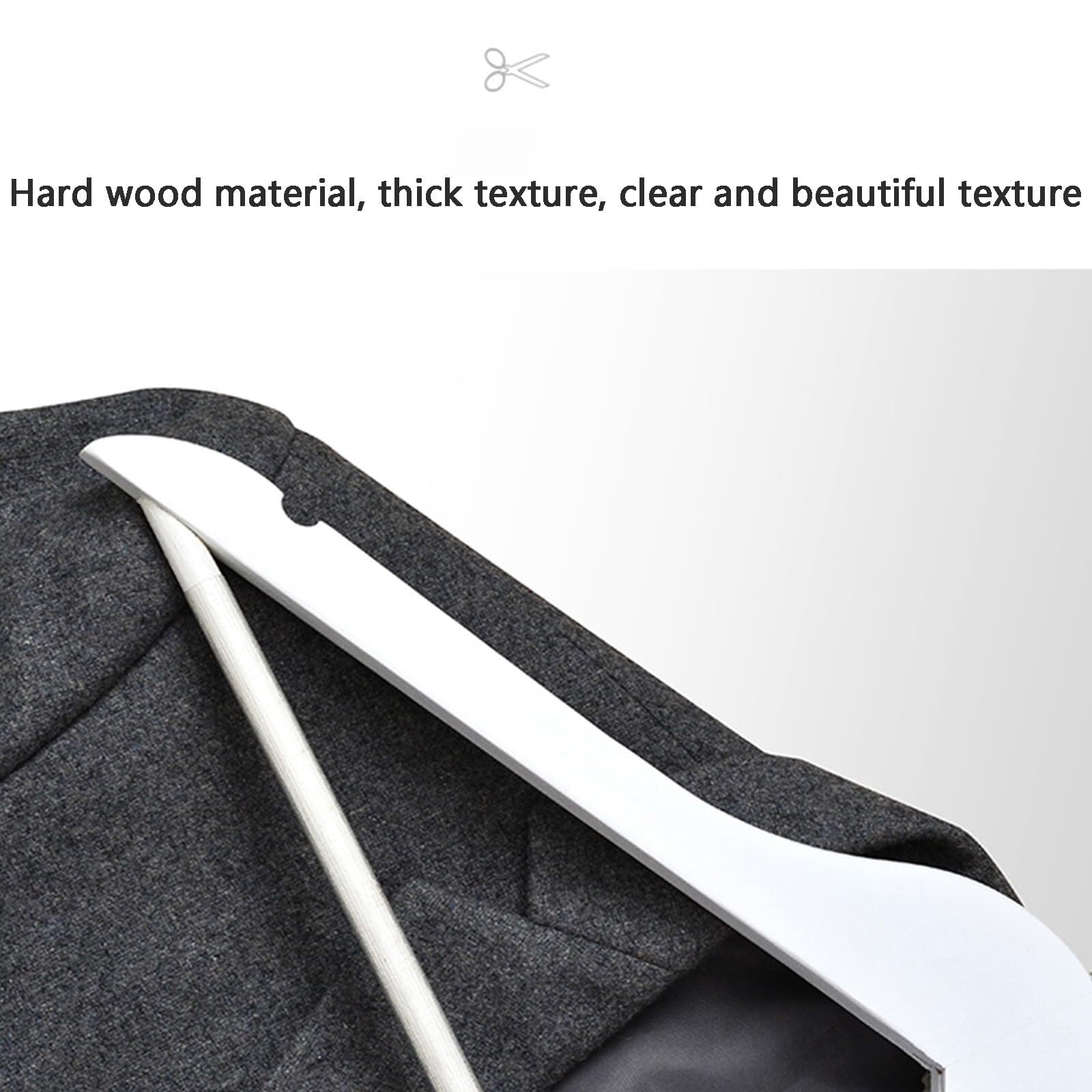 Paquete de 5 perchas de madera natural para armario, perchas de madera para camisas, trajes de novia, resistentes, rústicos