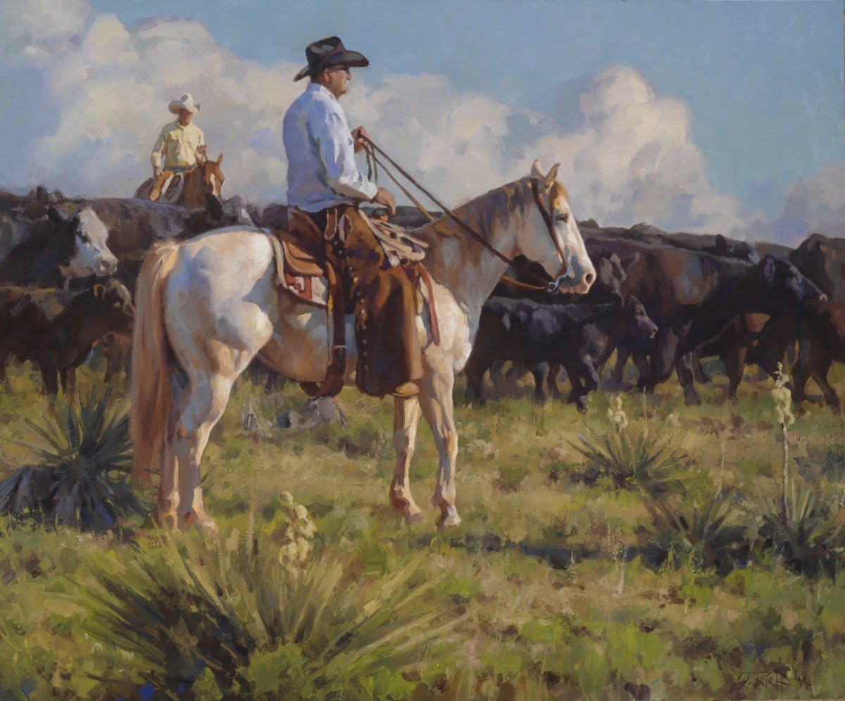 Jason Rich Studios ‘Riding for 6666’s’ Western Wall Art Giclée Canvas Prints | Cowboy Legacy Series | Award Winning Artist | Member of Cowboy Artists of America (Artist's Edition (30x36))