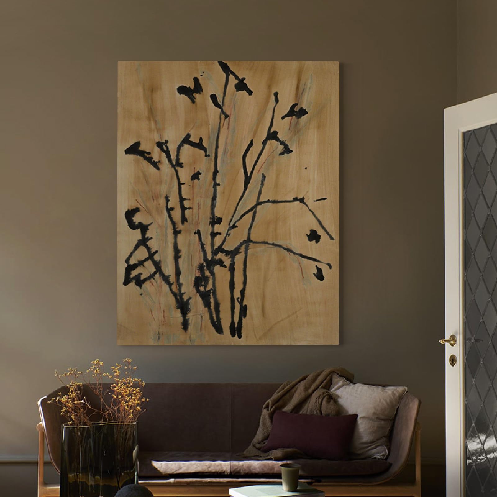 Peinture à l'huile pour la maison pour habiller un grand mur vide de salon