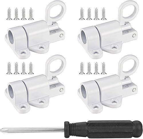 4 pestillos autobloqueantes, pestillo de puerta de resorte para valla de madera, pestillos automáticos de puerta resistentes de seguridad, cierre de