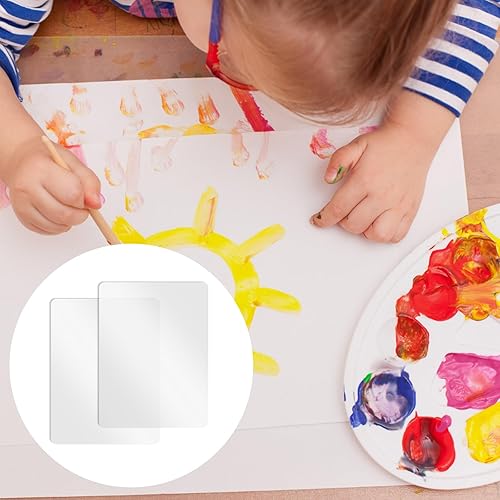 Miniatura 6 de 2 manteles individuales de plástico de 15.7 x 11.8 pulgadas, mate, transparente, resistentes al calor, lavables, manteles individuales grandes de