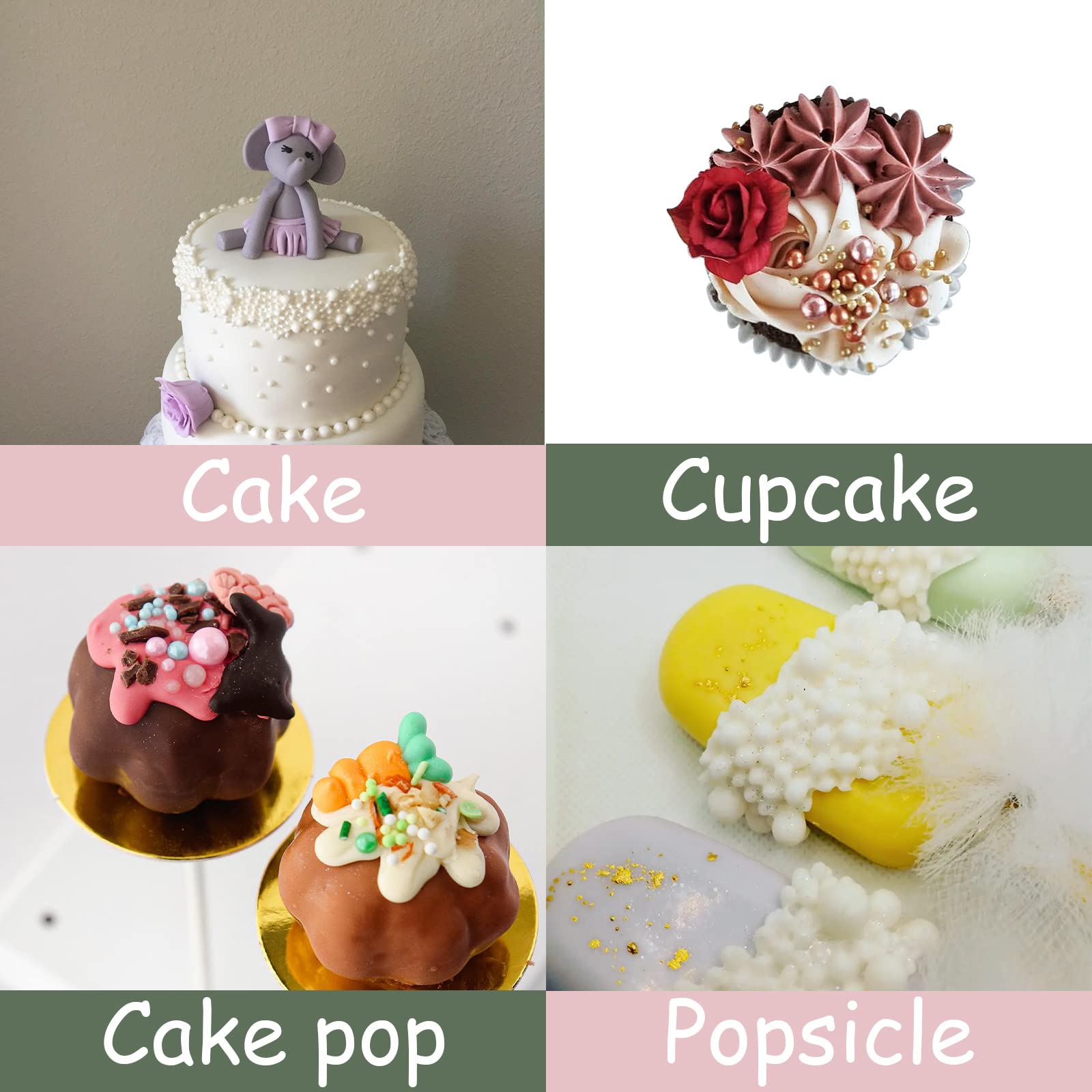 Lot De 3 Moules à Fondant En Silicone Avec 5 Cavités En Forme De