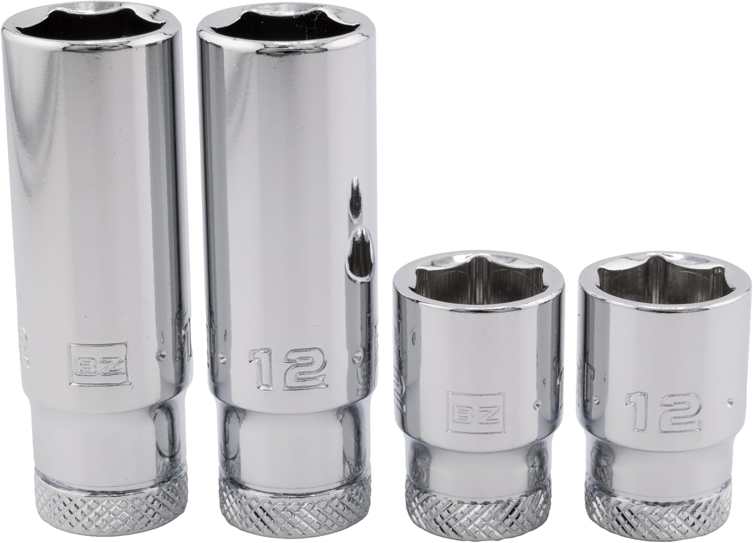 BRAZEN 12mm Socket Four Pack (3/8" Drive, Multi Type)